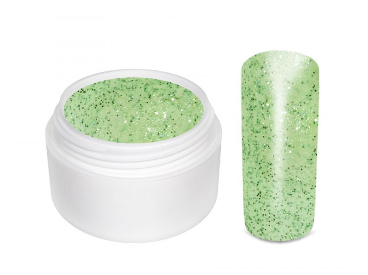 UV gel barevný glitrový Spring Green  5 ml | NEHTOVÁ MODELÁŽ - Barevné UV gely - Glitrové barevné UV gely 