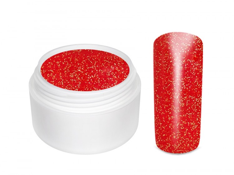 UV gel barevný glitrový Sugar Red  5 ml | NEHTOVÁ MODELÁŽ - Barevné UV gely - Glitrové barevné UV gely 