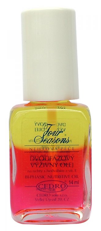 Four Seasons Dvoufázový výživný olej s hedvábím a vitamínem E 14 ml | NEHTOVÁ MODELÁŽ - Přípravky k péči o nehty a k manikúře - Přípravky k péči o nehty a k manikúře Four Seasons Four Seasons Dvoufázový výživný olej s hedvábím a vitamínem E 14 ml | NEHTOVÁ MODELÁŽ - Přípravky k péči o nehty a k manikúře - Přípravky k péči o nehty a k manikúře Four Seasons