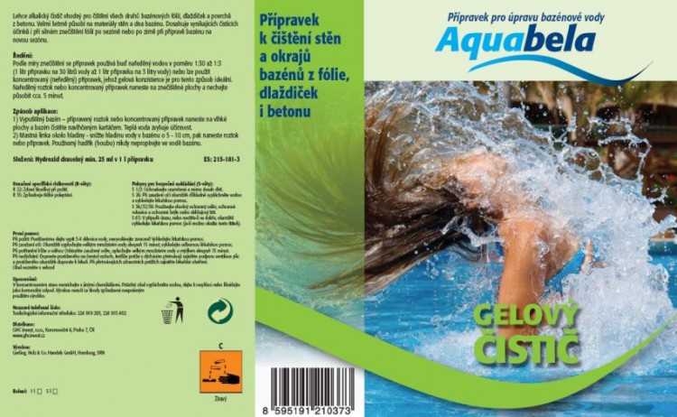 Bazénová chemie Aquabela gel čistič 1000 ml | Bazénová chemie - Čištění okrajů a dna bazénu Bazénová chemie Aquabela gel čistič 1000 ml | Bazénová chemie - Čištění okrajů a dna bazénu