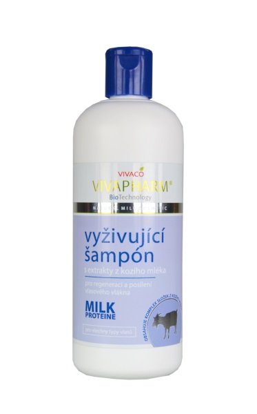 Vivapharm Vyživující šampon s extrakty z kozího mléka 400 ml | NEHTOVÁ MODELÁŽ - Péče o pleť a tělo Vivaco - Tělové krémy, mléka a balzámy 