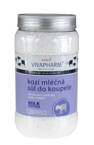 Vivapharm Kozí sůl do koupele 1200 g | NEHTOVÁ MODELÁŽ - Péče o pleť a tělo Vivaco - Ostatní péče 