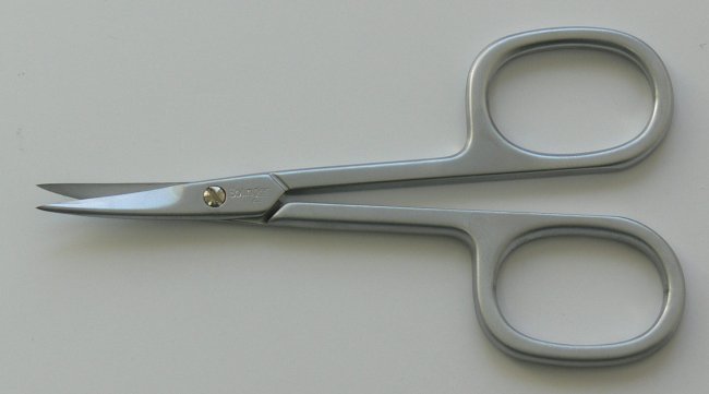 Nůžky na kůži matné zahnuté Premium Line Solingen 9 cm | PL420C.01