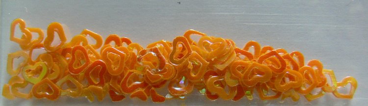 Zdobení - srdíčko oranžové | NEHTOVÁ MODELÁŽ - Nail Art, zdobící materiály - Zdobení nehtů - ostatní 