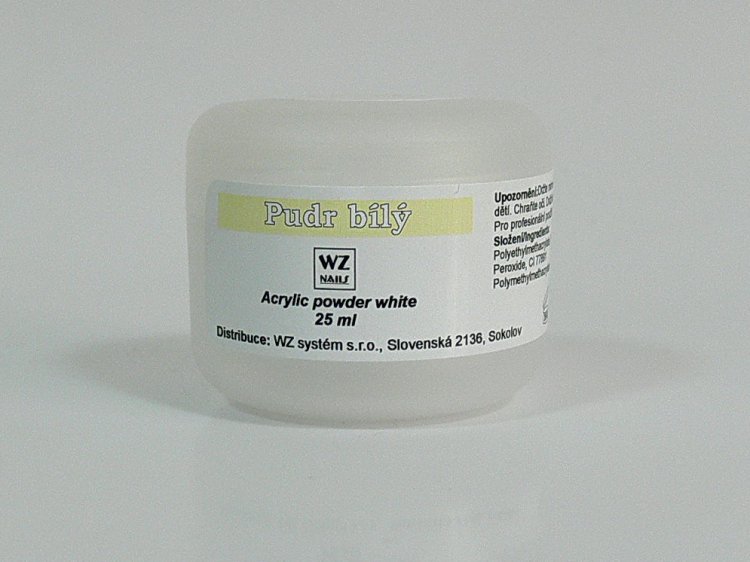 Akrylový pudr bílý 25 ml | NEHTOVÁ MODELÁŽ - Akryl - Akryl WZ nails Akrylový pudr bílý 25 ml | NEHTOVÁ MODELÁŽ - Akryl - Akryl WZ nails