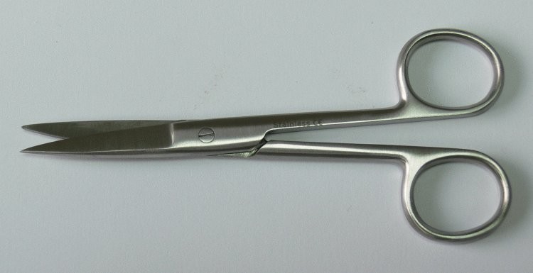 Nůžky chirurgické rovné hrotnaté 14 cm | NEHTOVÁ MODELÁŽ - Chirurgické nástroje, pinzety - Nůžky chirurgické, oční, preparační a na obvazy 
