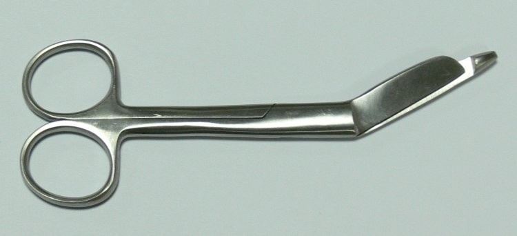 Nůžky na obvazy Lister 19 cm | NEHTOVÁ MODELÁŽ - Chirurgické nástroje, pinzety - Nůžky chirurgické, oční, preparační a na obvazy 
