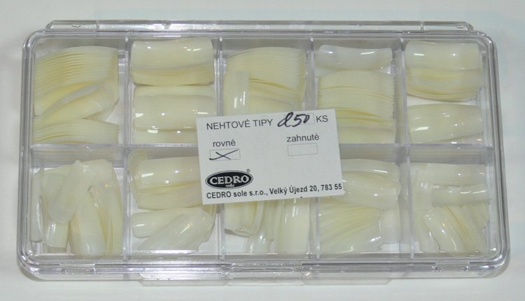 Nehtové tipy Cedro BOX 250 ks rovné | NEHTOVÁ MODELÁŽ - Nehtové tipy pro nehtovou modeláž - Nehtové tipy - boxy CEDRO Nehtové tipy Cedro BOX 250 ks rovné | NEHTOVÁ MODELÁŽ - Nehtové tipy pro nehtovou modeláž - Nehtové tipy - boxy CEDRO