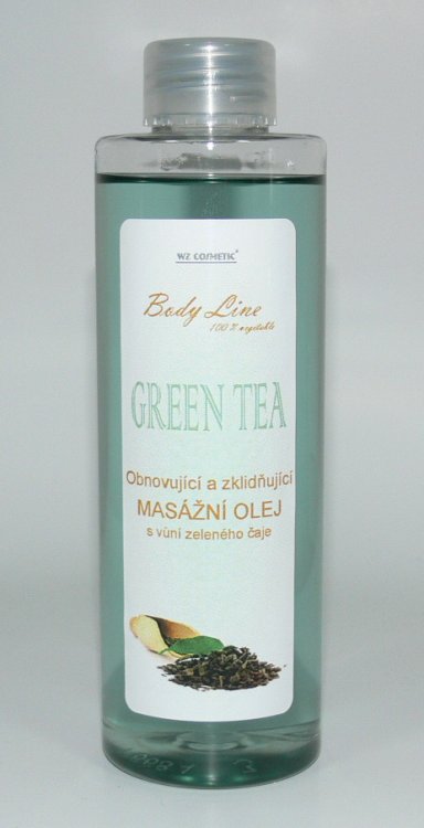 Masážní olej s vůní zeleného čaje GREEN TEA 200 ml | NEHTOVÁ MODELÁŽ - Kosmetika WZ cosmetic - Masážní oleje 