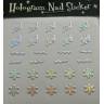 Holografické nálepky na nehty 3D - stříbrné | 24602S