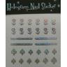 Holografické nálepky na nehty 3D - stříbrné | 24608S