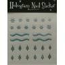 Holografické nálepky na nehty 3D - modré | 24609B