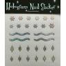 Holografické nálepky na nehty 3D - stříbrné | 24609S